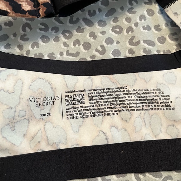 Victoria’’s Secret incredible knockout ultra max bra 38D leopard - Picture 5 of 5